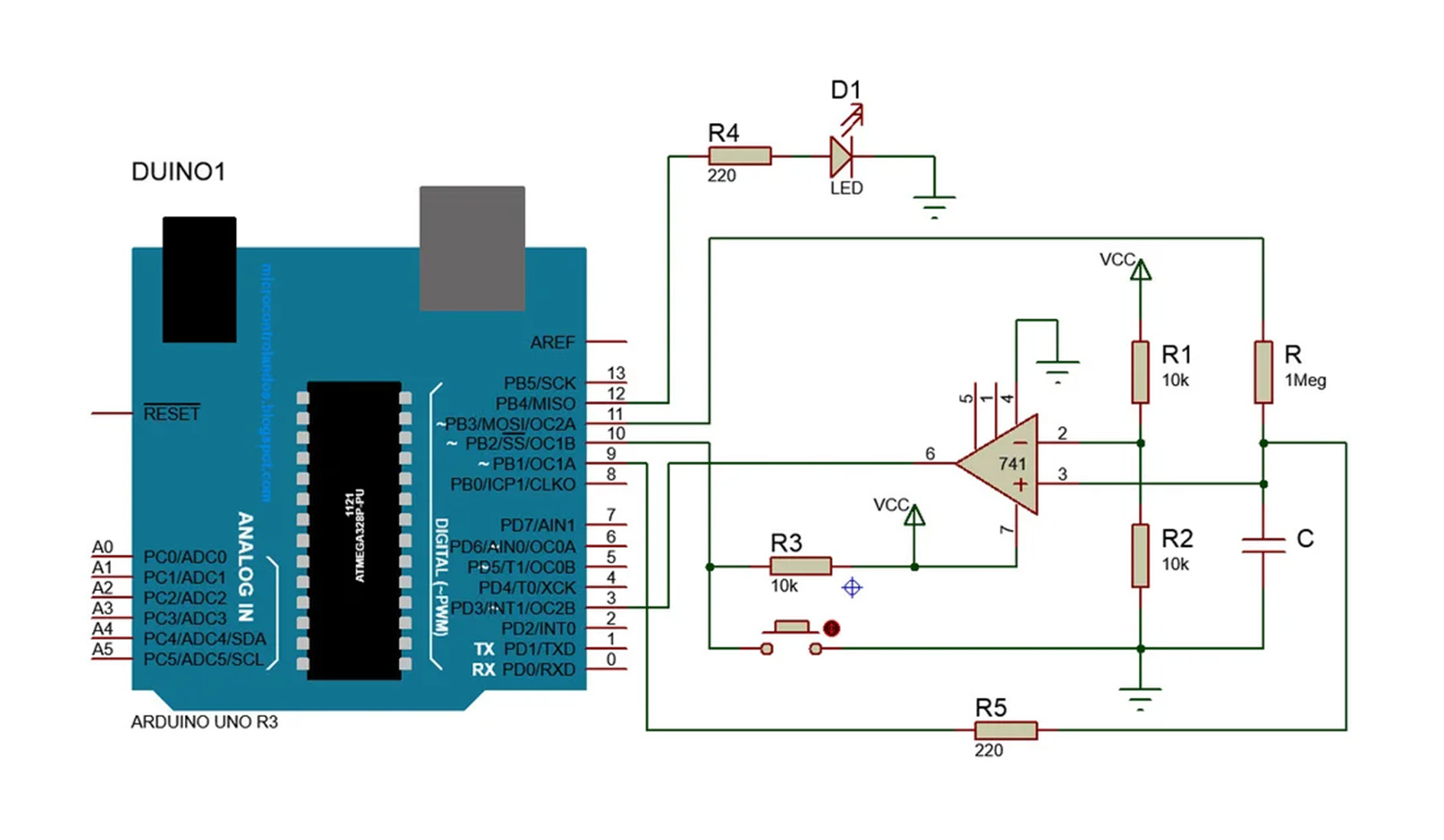 LM741 with Arduino